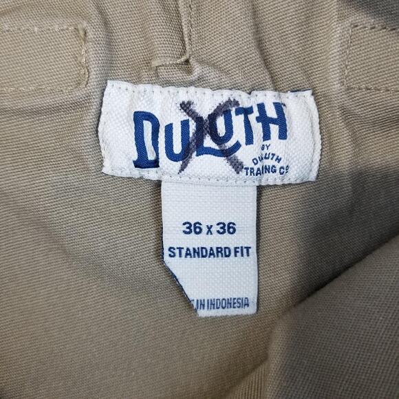 Duluth Trading Flex Fire Hose Cargo Pants Mens 36x36 Khaki Standard Fit Stretch - Picture 4 of 12